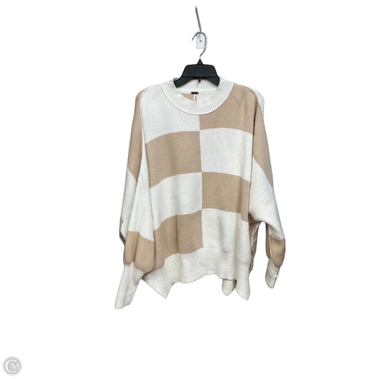 Sweater By Free People In Tan & White, Size: S