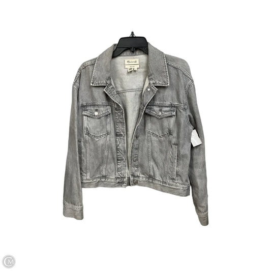 Jacket Denim By Madewell In Grey Denim, Size: L