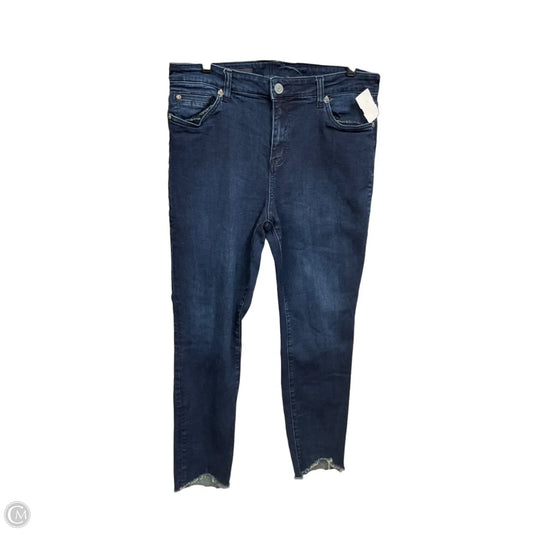 Jeans Cropped By Kut In Blue Denim, Size: 14