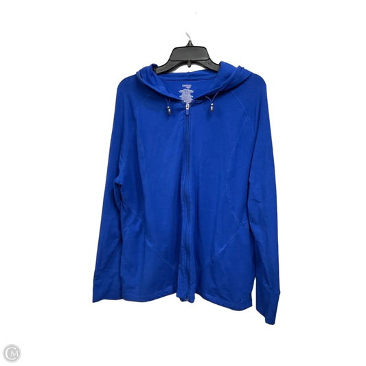 Athletic Jacket By Danskin In Blue, Size: 2x
