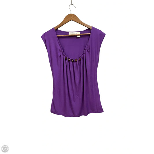 Top Sleeveless By Allison Brittney In Purple, Size: S