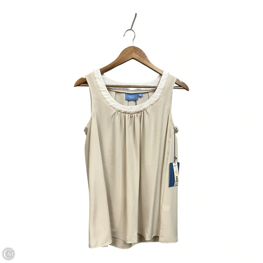 Top Sleeveless By Simply Vera In Tan, Size: S