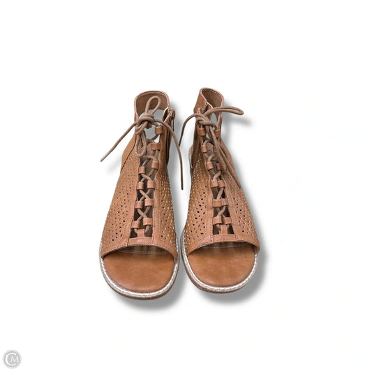 Sandals Heels Block By Sofft In Brown, Size: 6