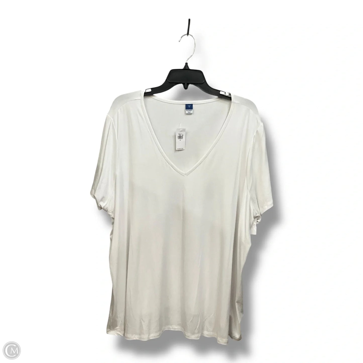 Top Short Sleeve By Old Navy In White, Size: 2x