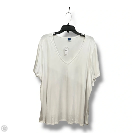 Top Short Sleeve By Old Navy In White, Size: 2x