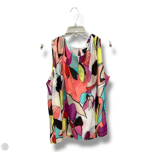Top Sleeveless By Worthington In Multi-colored, Size: Xl