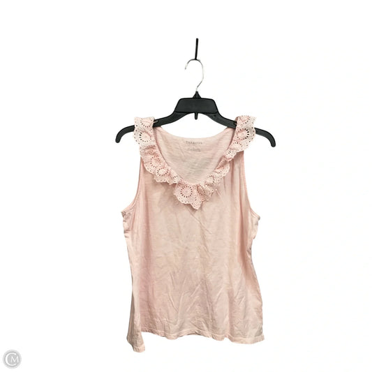 Top Sleeveless By Talbots In Pink, Size: L