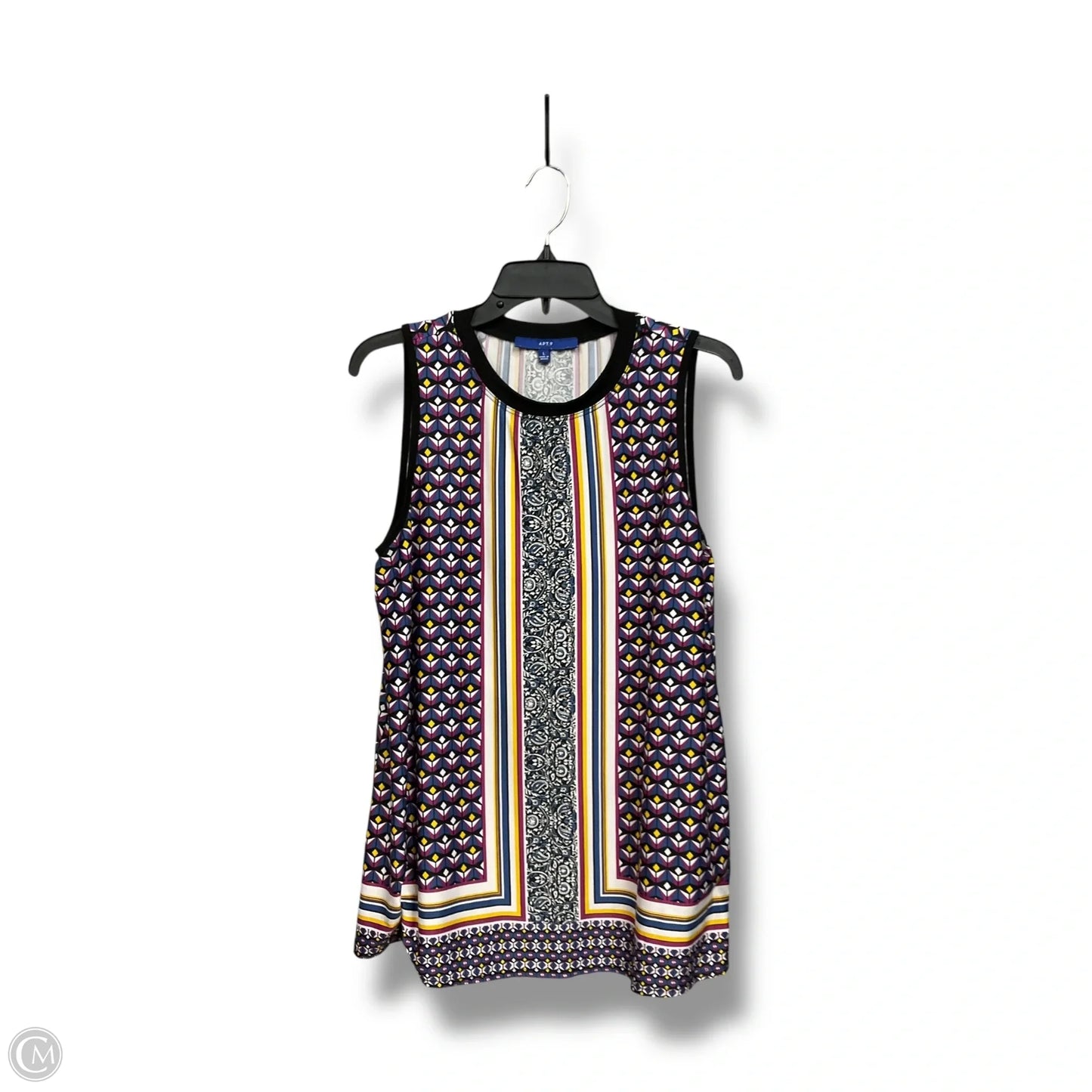 Top Sleeveless By Apt 9 In Multi-colored, Size: L