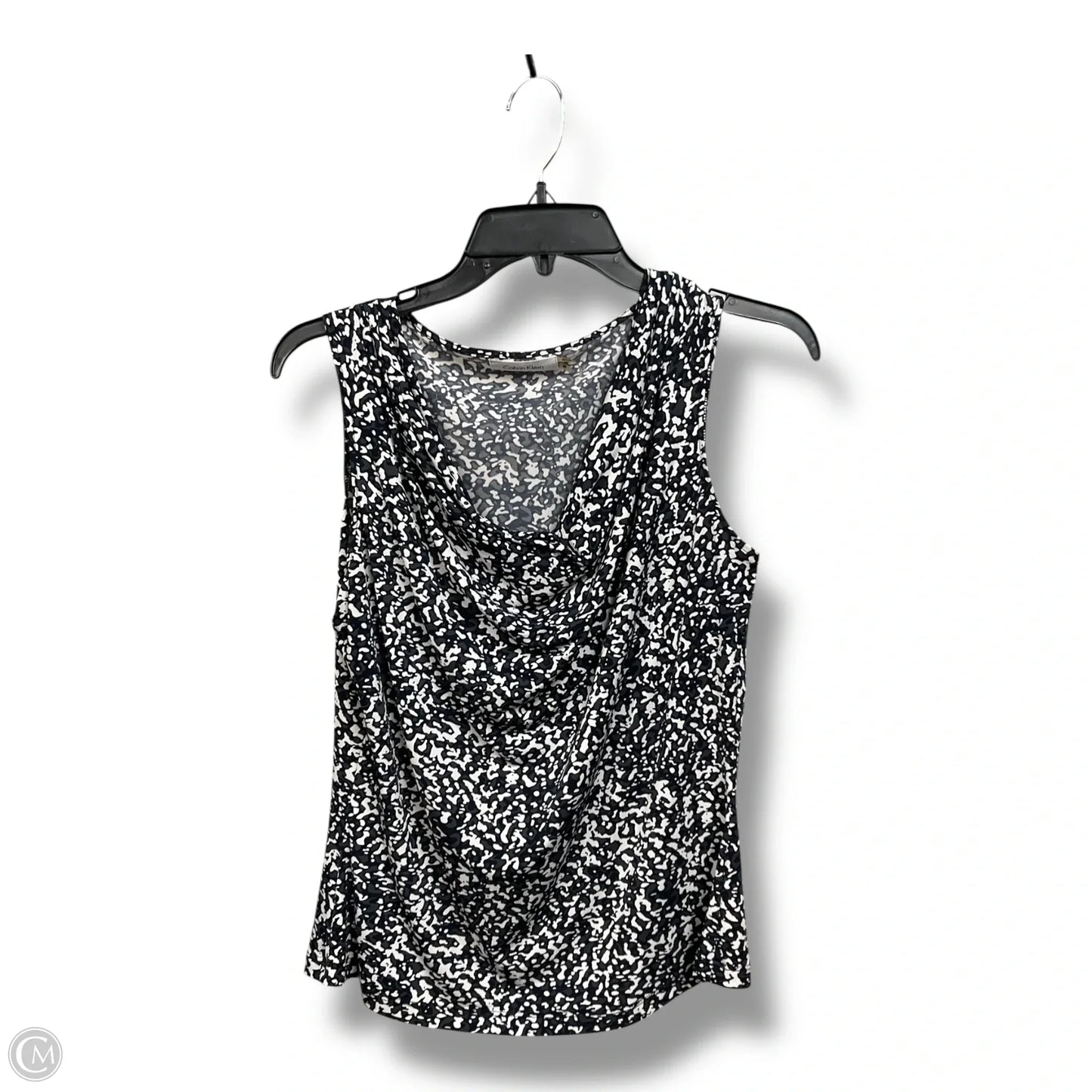 Top Sleeveless By Calvin Klein Performance In Blue & White, Size: M