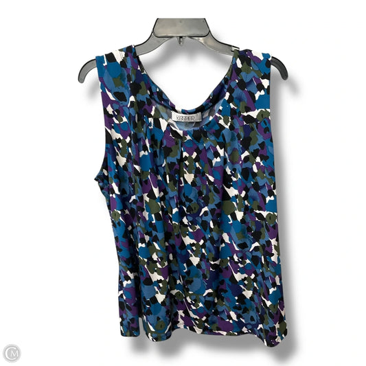 Top Sleeveless By Kasper In Multi-colored, Size: 2x