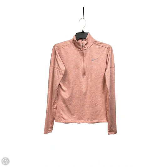 Athletic Top Long Sleeve Collar By Nike Apparel In Pink, Size: Xs