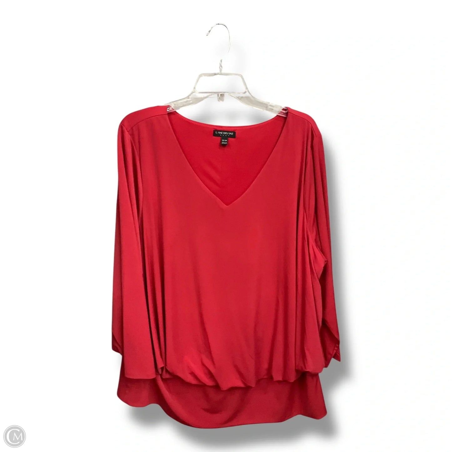 Top Long Sleeve By Lane Bryant In Red, Size: 3x