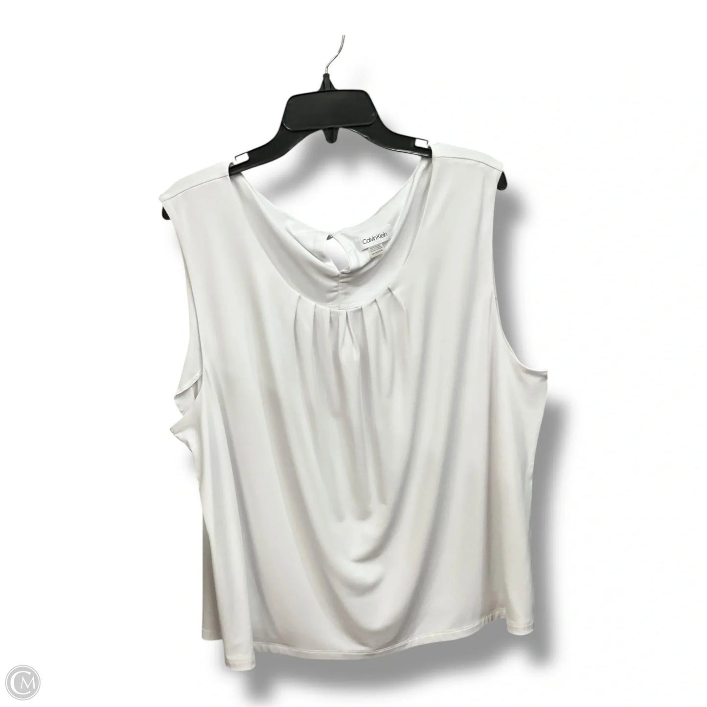 Top Sleeveless By Calvin Klein Performance In White, Size: 3x