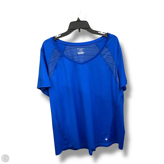 Athletic Top Short Sleeve By Tek Gear In Blue, Size: 2x