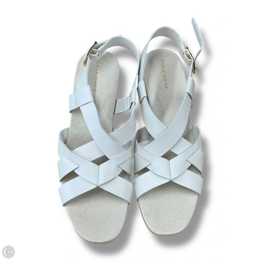 Sandals Heels Wedge By Cole-haan In White, Size: 7