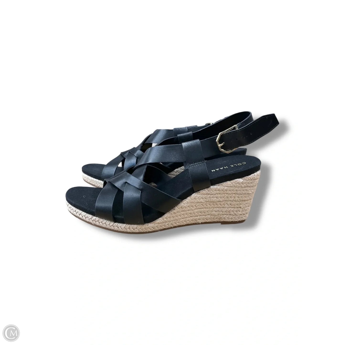 Sandals Heels Wedge By Cole-haan In Black, Size: 7