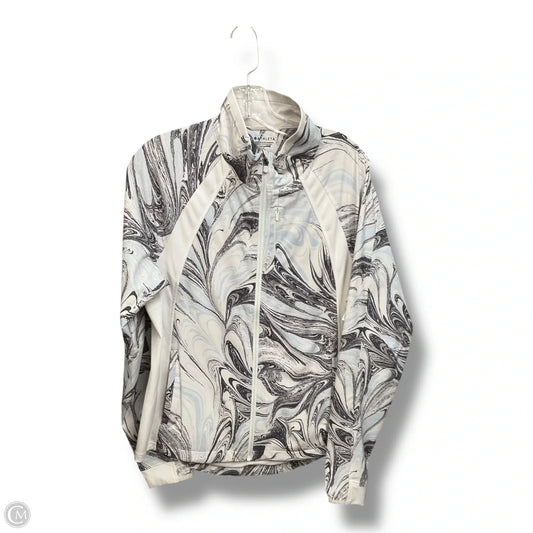 Athletic Jacket By Athleta In Grey & White, Size: M