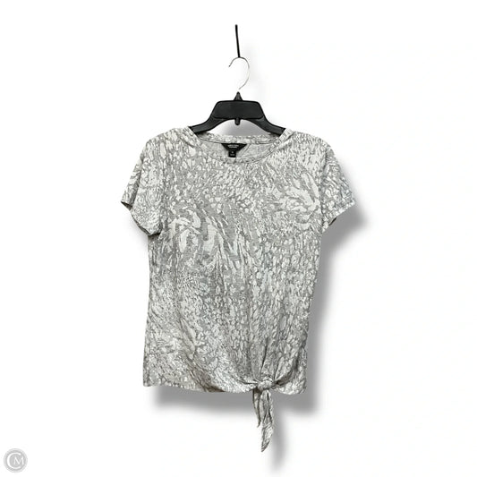 Top Short Sleeve By Simply Vera In Grey, Size: M