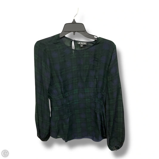 Top Long Sleeve By J. Crew In Green, Size: S