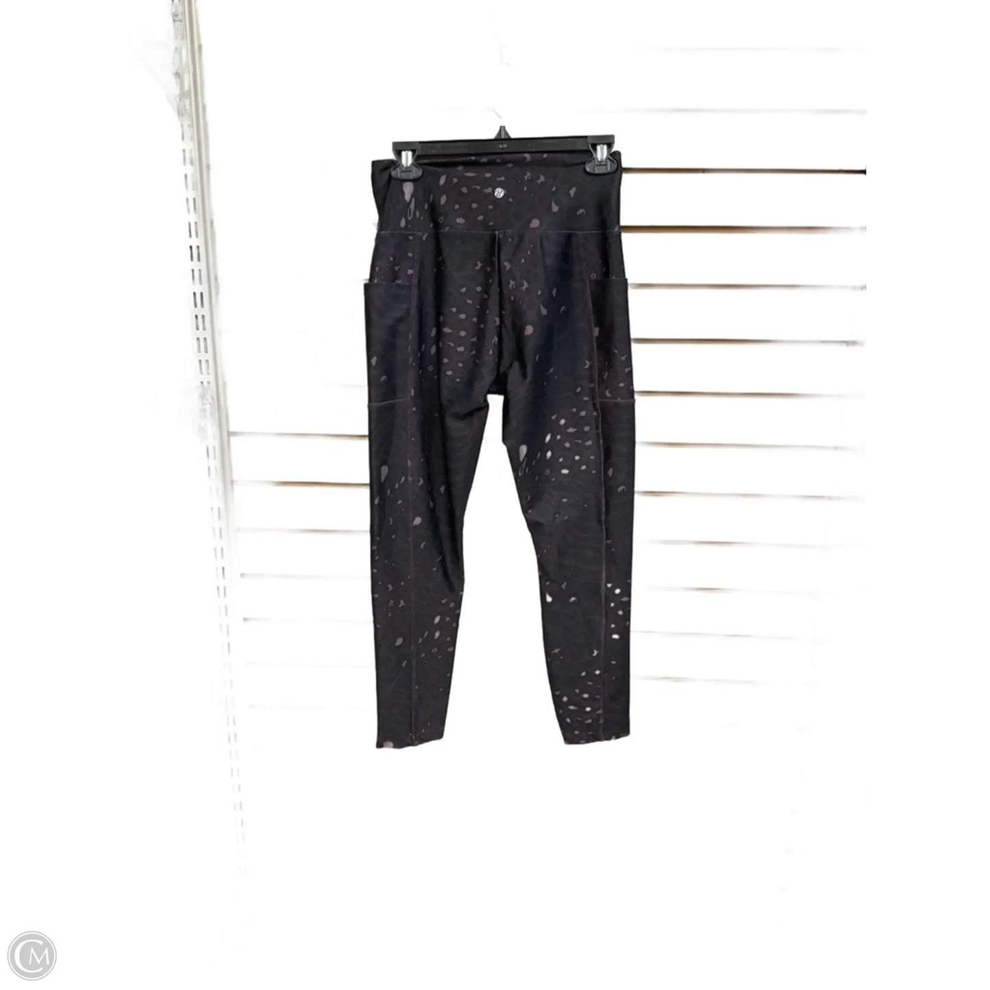 Athletic Leggings By Lululemon In Black & Tan, Size: M