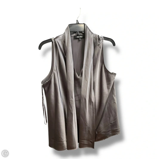 Top Sleeveless By Nine West In Grey, Size: Xl