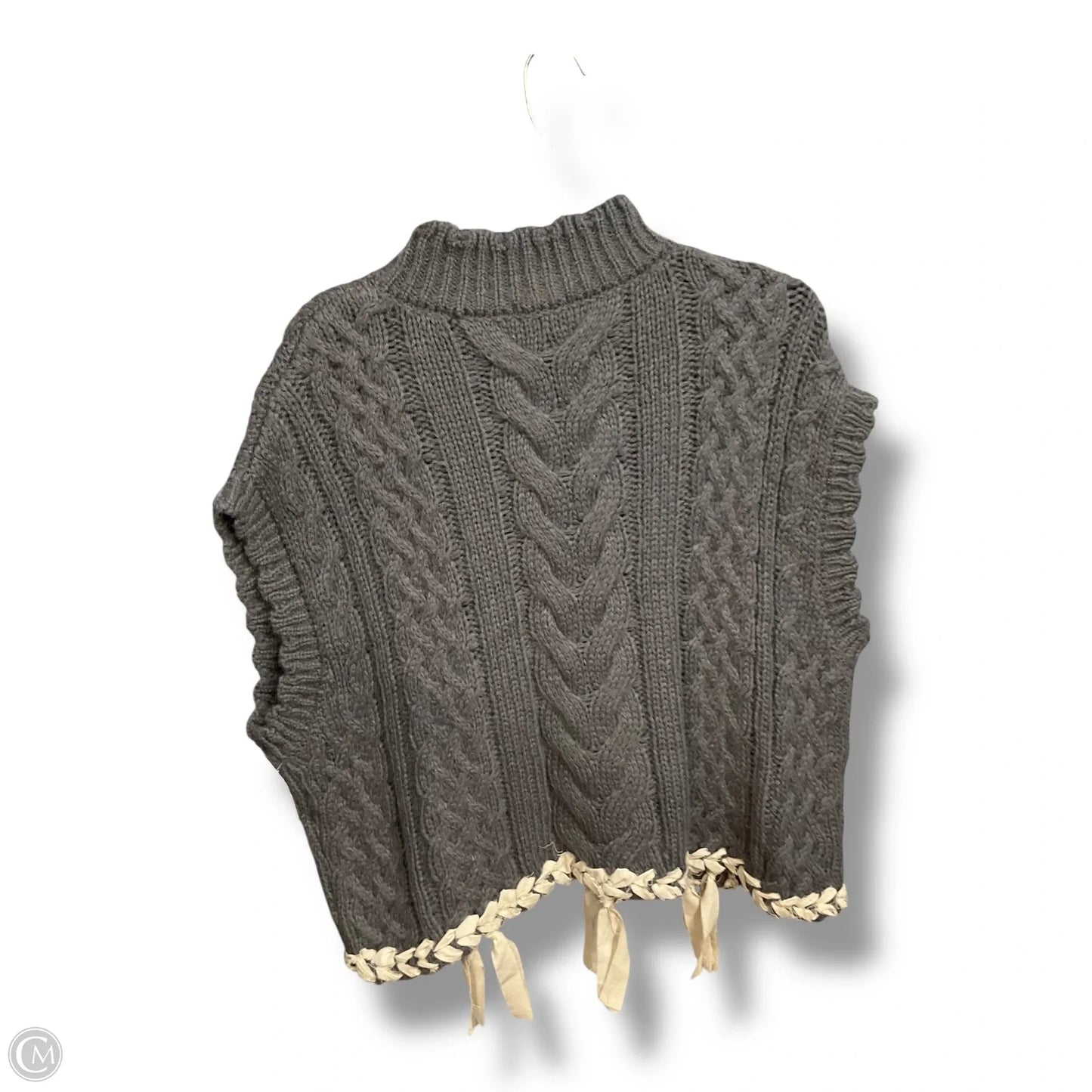 Vest Sweater By Tahari In Grey, Size: L