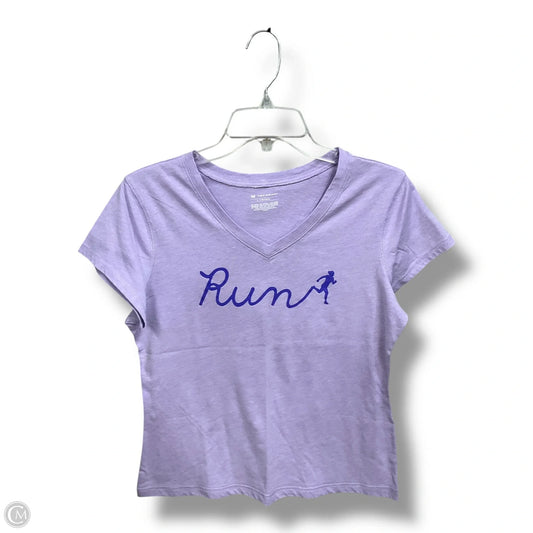 Athletic Top Short Sleeve By Tek Gear In Purple, Size: L