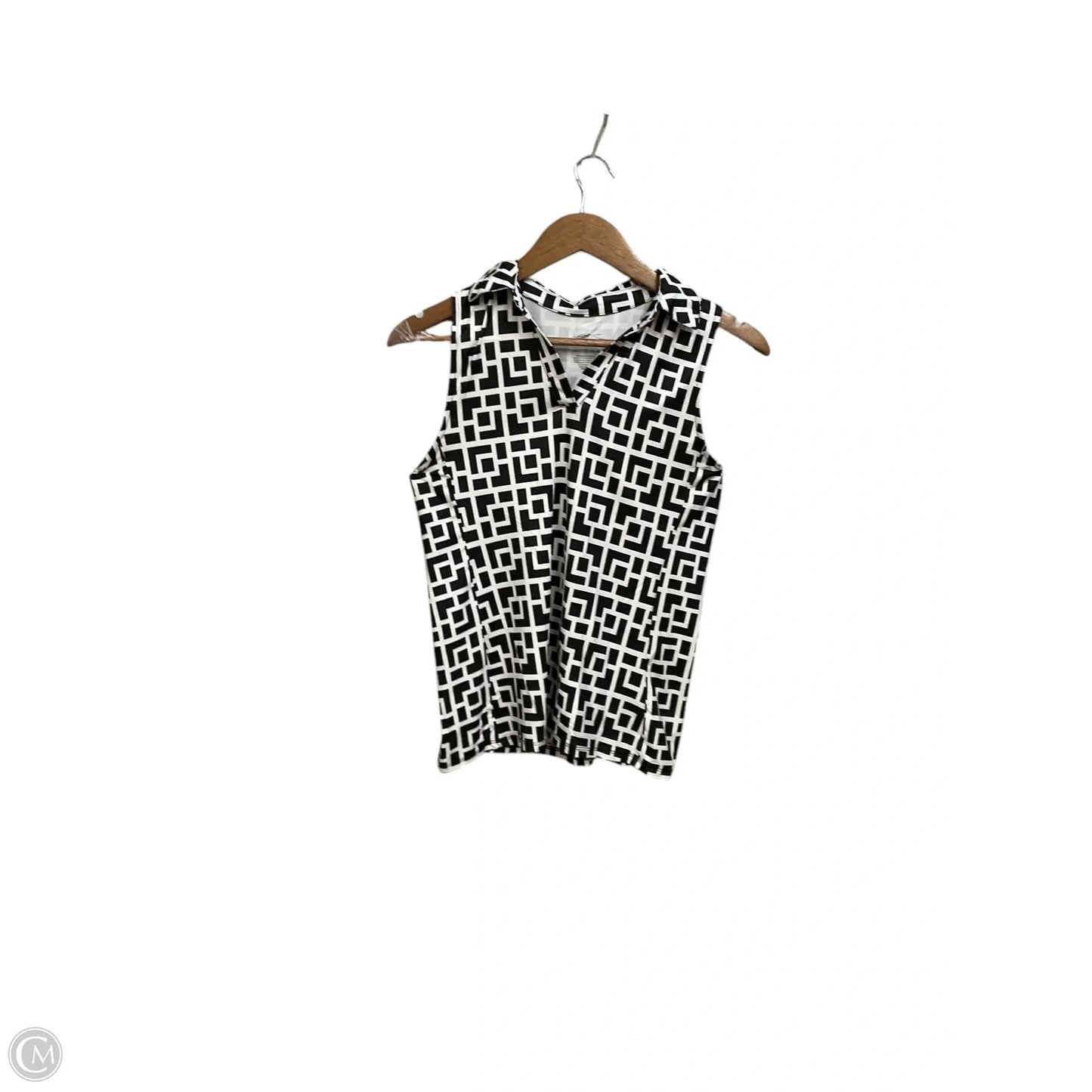 Athletic Tank Top By Gottex In Black & White, Size: M