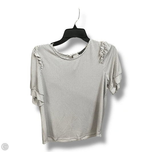 Top Short Sleeve By Adrianna Papell In Polkadot Pattern, Size: M