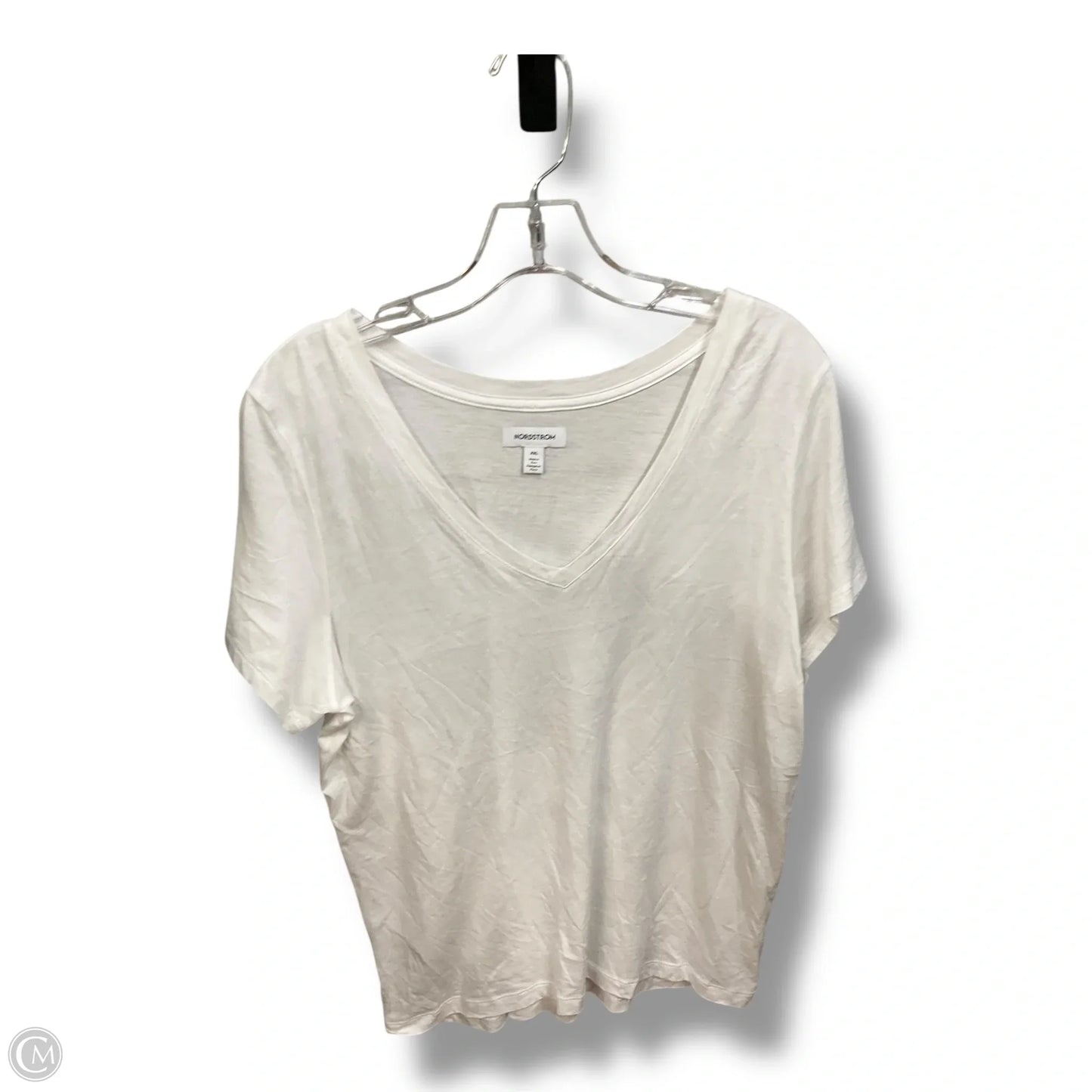 Top Short Sleeve Basic By Nordstrom In White, Size: Xxl