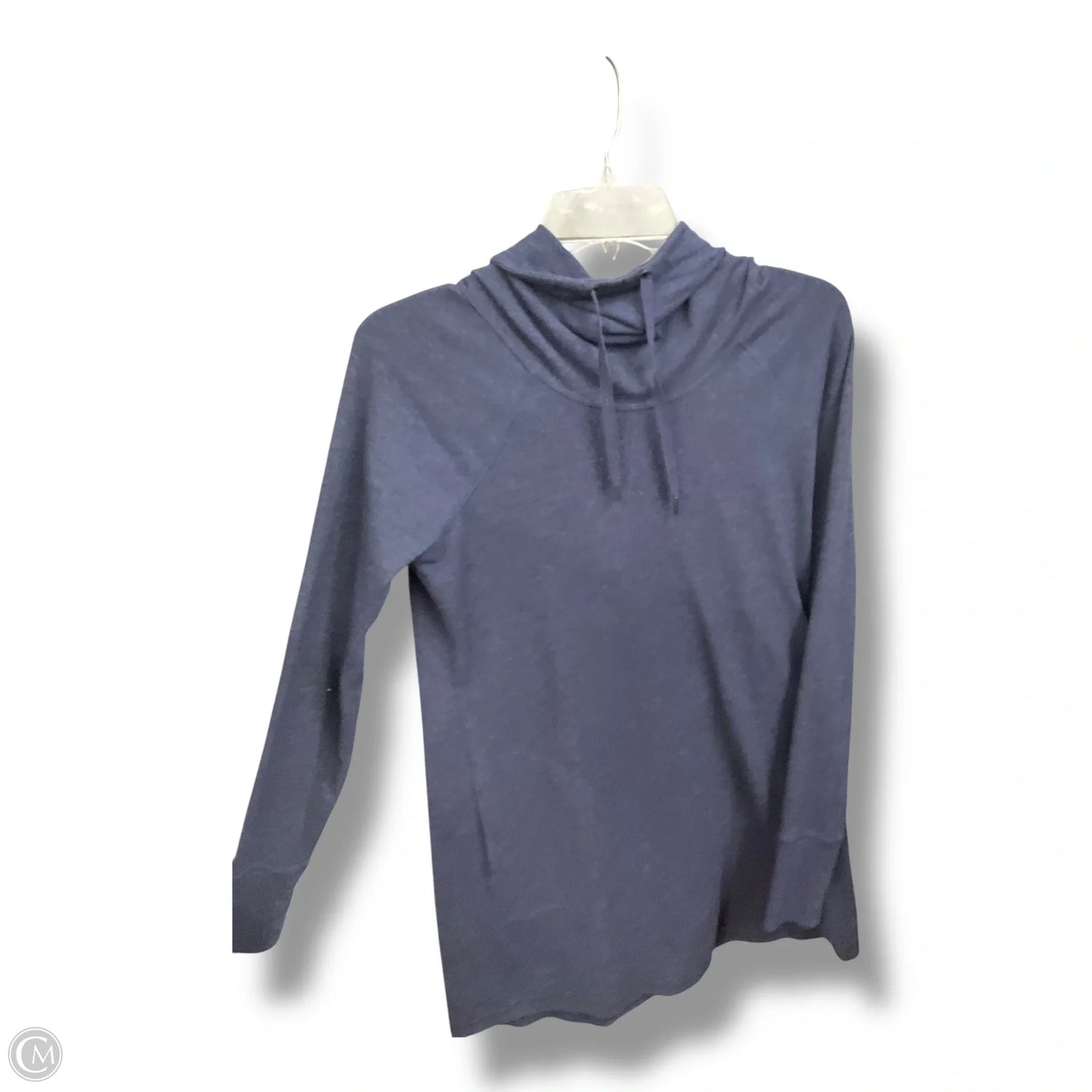 Athletic Top Long Sleeve Collar By Tek Gear In Navy, Size: S