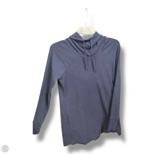 Athletic Top Long Sleeve Collar By Tek Gear In Navy, Size: S