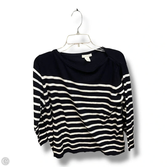 Top Long Sleeve By H&m In Striped Pattern, Size: Xl