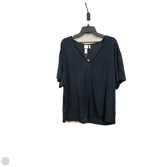 Top Short Sleeve By H&m In Black, Size: L