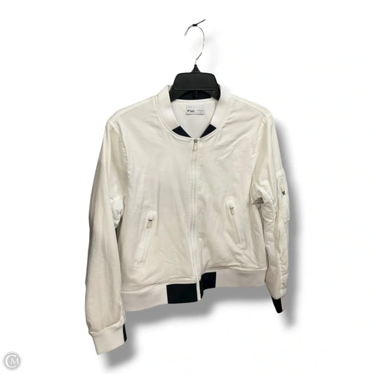 Athletic Jacket By Under Armour In White, Size: L