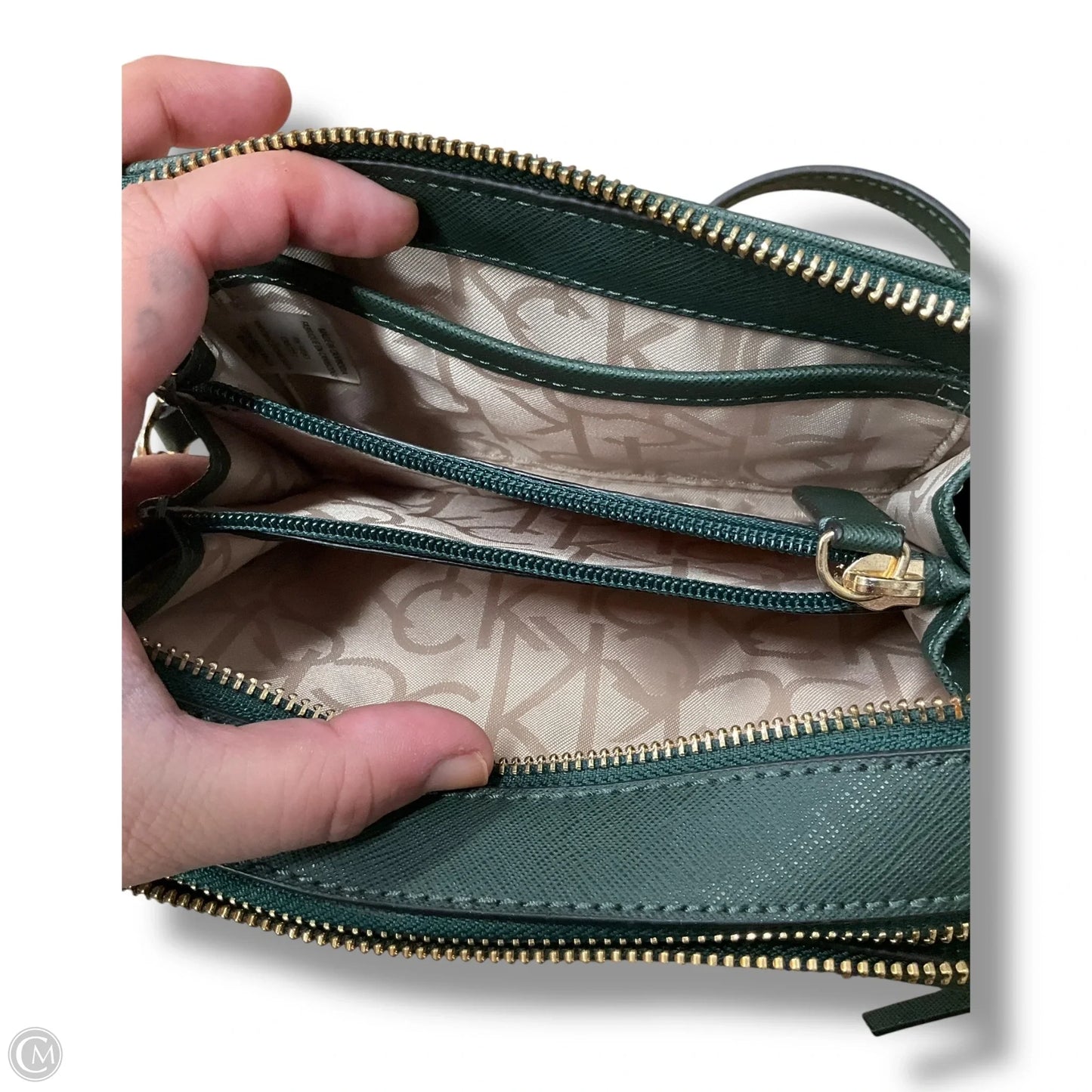 Crossbody Leather By Calvin Klein, Size: Medium