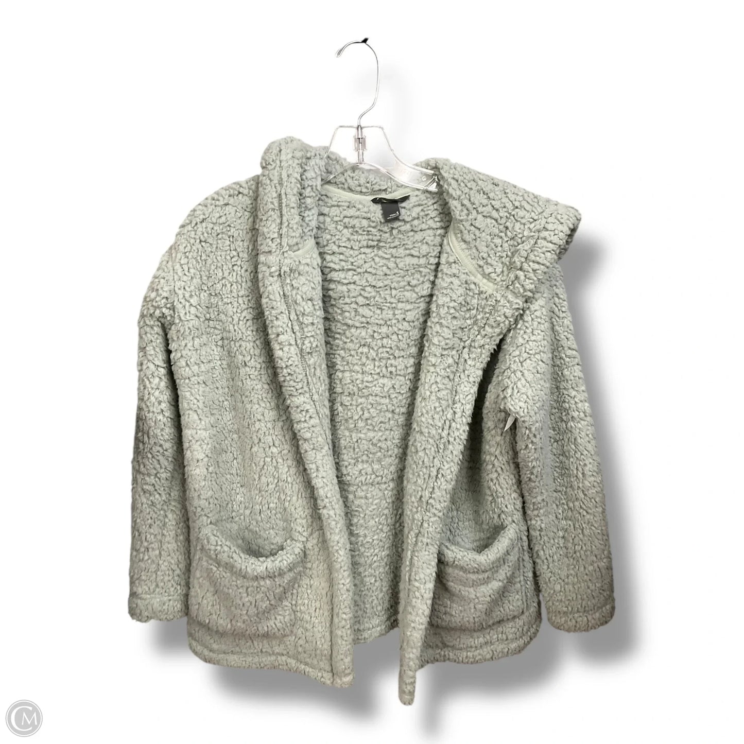 Jacket Faux Fur & Sherpa By Eddie Bauer In Green, Size: S