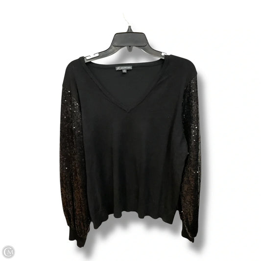 Top Long Sleeve By Adrianna Papell In Black, Size: Xl