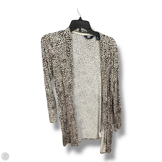 Cardigan By Lands End In Animal Print, Size: Mp