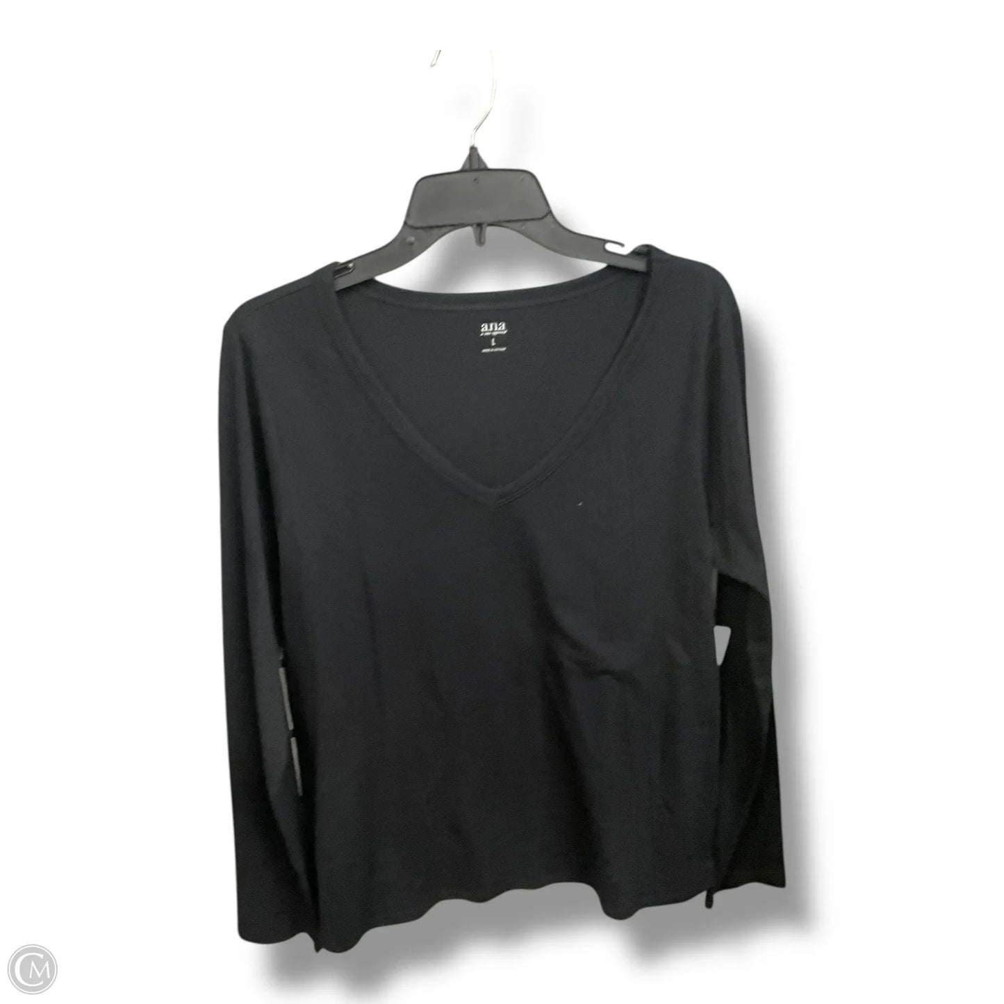 Top Long Sleeve Basic By Ana In Black, Size: L