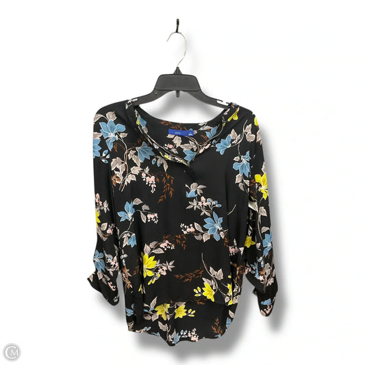 Blouse Long Sleeve By Apt 9 In Black, Size: L