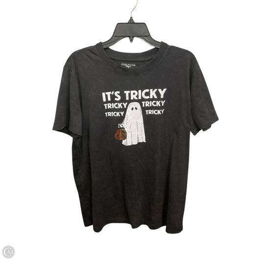 Top Short Sleeve Basic By Maurices In Black, Size: M