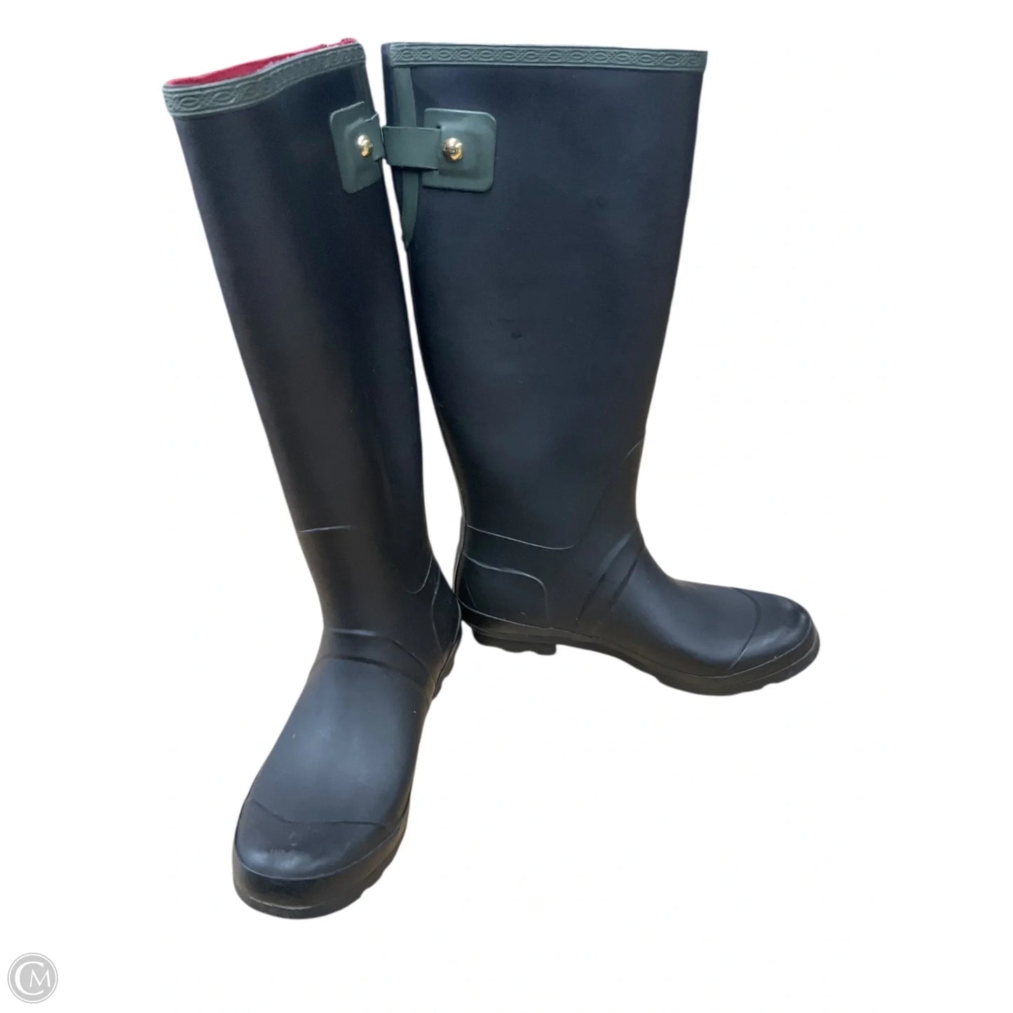 Boots Rain By Tommy Hilfiger In Black & Green, Size: 7