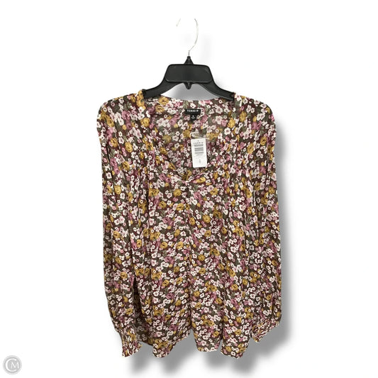 Blouse Long Sleeve By Torrid In Floral Print, Size: 4x