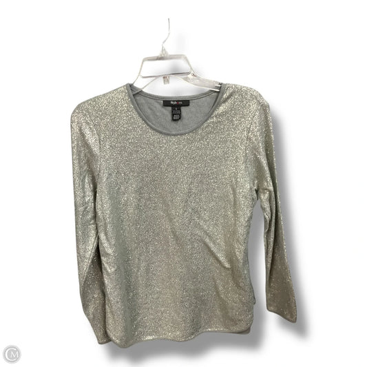 Top Long Sleeve Basic By Style And Company In Grey, Size: S