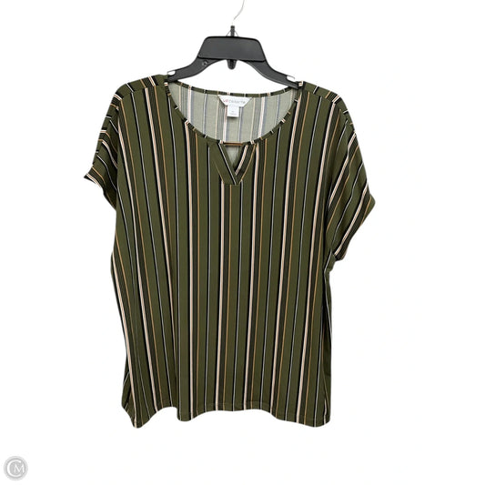 Top Sleeveless By Liz Claiborne In Striped Pattern, Size: Xl