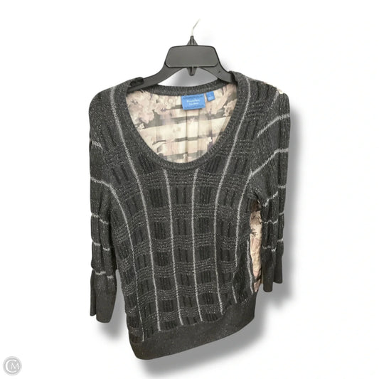 Top 3/4 Sleeve By Simply Vera In Grey, Size: L