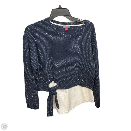 Top Long Sleeve By Vince Camuto In Navy, Size: L