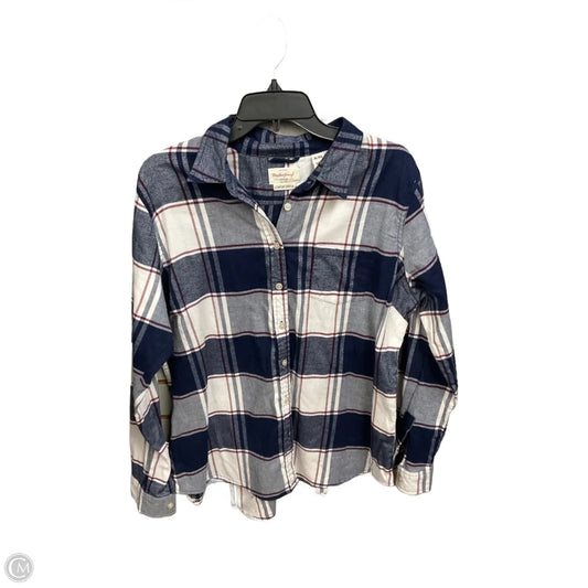 Top Long Sleeve By Weatherproof In Plaid Pattern, Size: Xl
