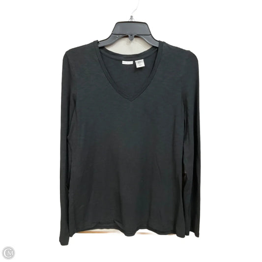 Top Long Sleeve Basic By Max Studio In Black, Size: M